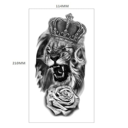 Animal Pattern Tiger Lion Half Arm Water Transfer Imitation Tattoo 12465e03 8dd6 4570 96ca a7dcae4fcb44