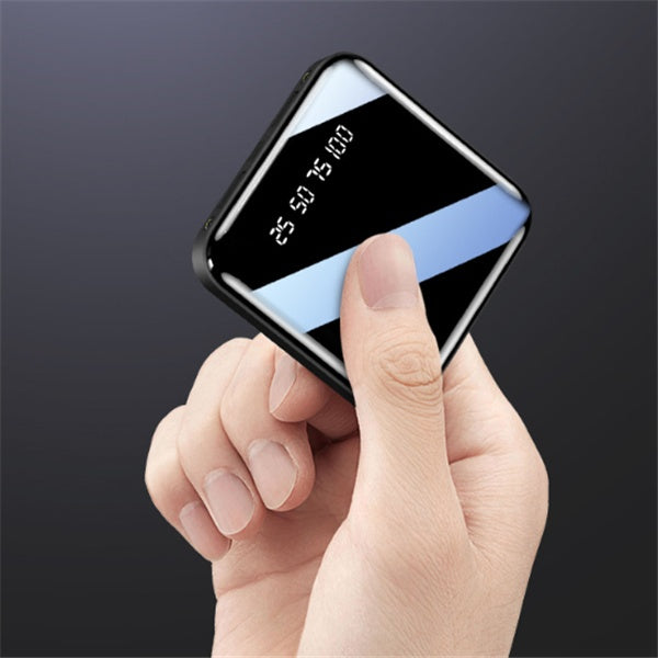 Mini Power Bank 20000 MAh Portable Mirror Digital Display Power Bank - 图片 6