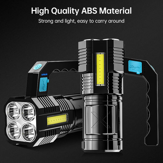 Four Core Flashlight Strong Charging Outdoor Super Bright Far Shooter Lantern 124e1965 f599 4974 aa64 2c81c7c1b621