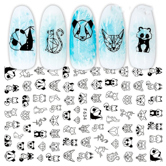 1pc Flowers Rose Red Black Sliders Adhesive Decoration Nail Art Stickers Russian Design 3D Adhesive Slider Decals - HD Wireless Product #1