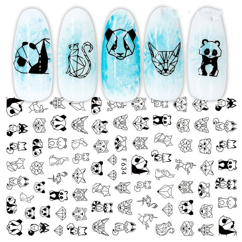 1pc Flowers Rose Red Black Sliders Adhesive Decoration Nail Art Stickers Russian Design 3D Adhesive Slider Decals - HD Wireless Product #9