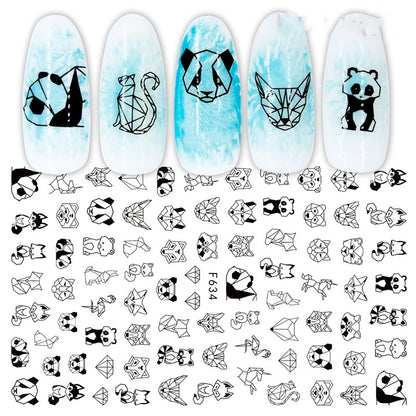 1pc Flowers Rose Red Black Sliders Adhesive Decoration Nail Art Stickers Russian Design 3D Adhesive Slider Decals - HD Wireless Product #9