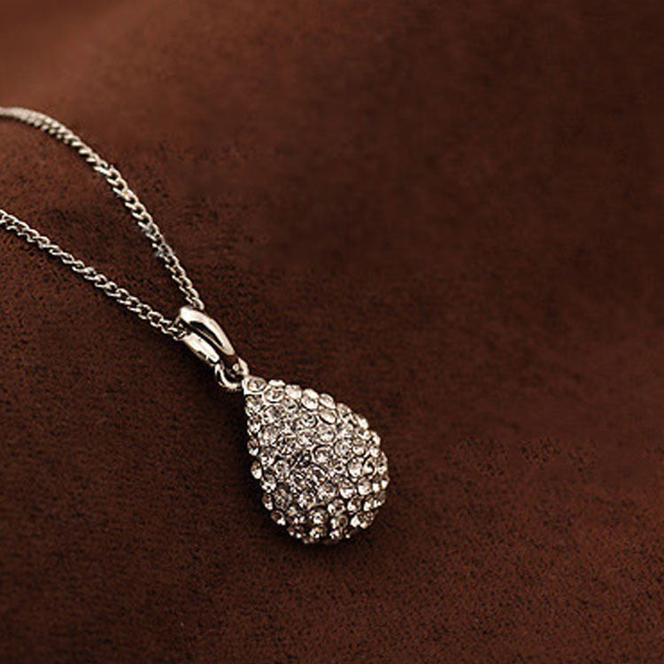 Fashion full diamond drop necklace 1251143616414