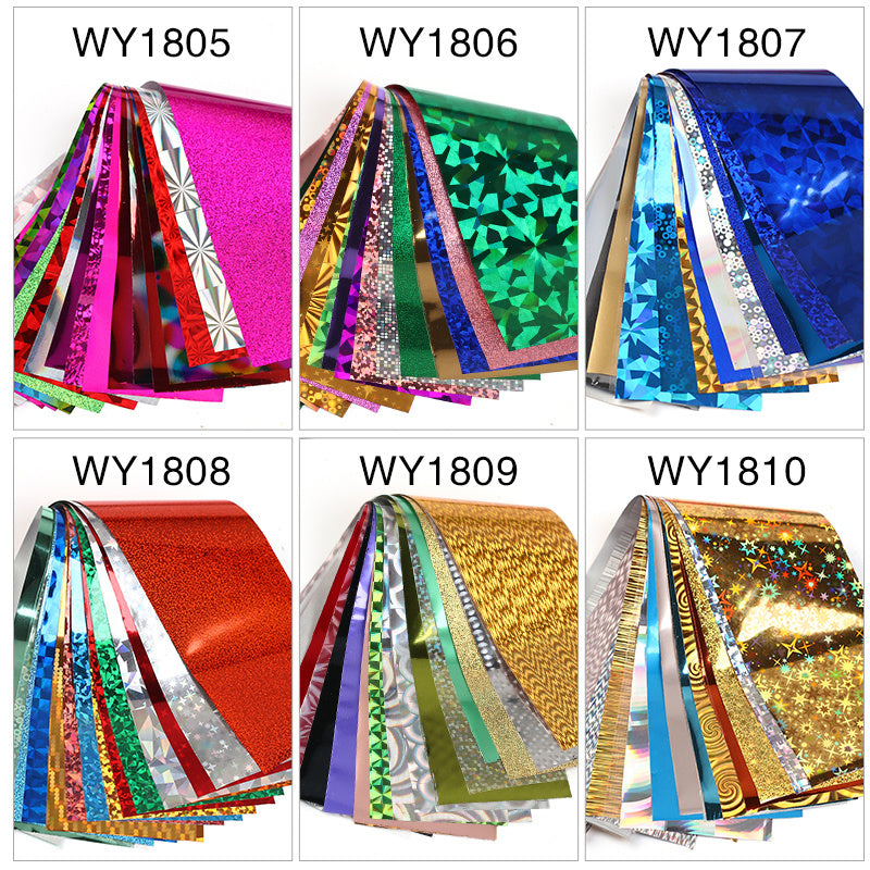 16pcs 20x4cm Mix Nail Art Transfer Foil Sticker - HD Wireless Product #4