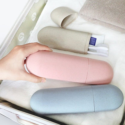 Wheat Straw Travel Toothbrush Cover Health Tooth Brushes Protector Portable Travel Toothbrush Box 1254934615320