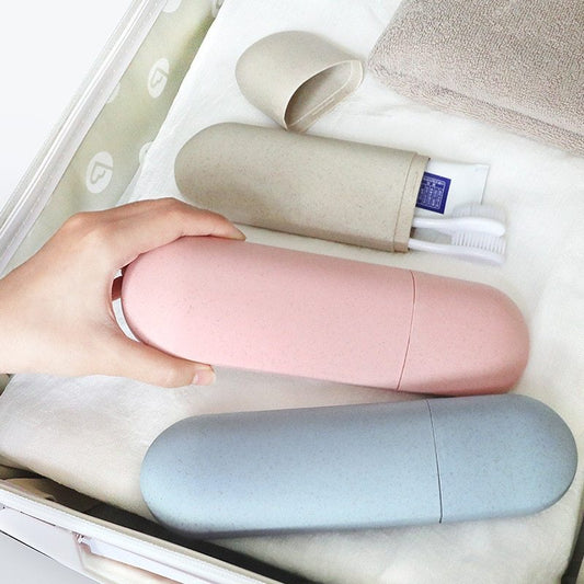 Wheat Straw Travel Toothbrush Cover Health Tooth Brushes Protector Portable Travel Toothbrush Box 1254934615320
