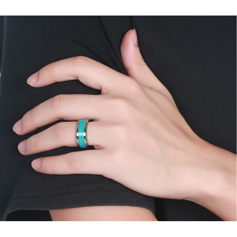 Blue Stone Carbide Ring 1255402342765