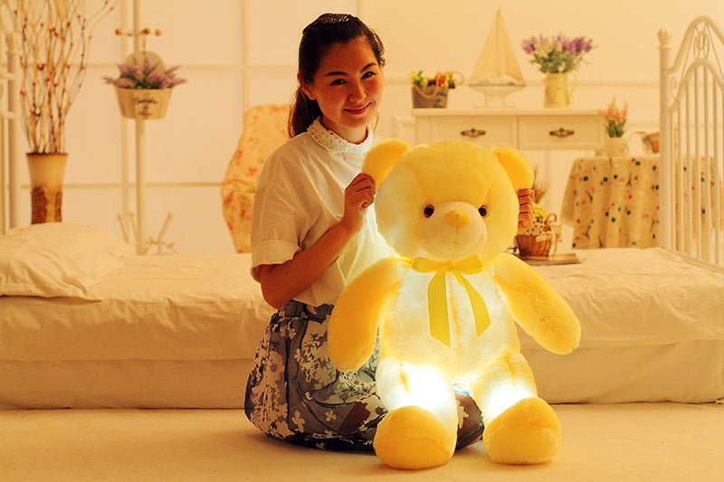 Creative Light Up LED Teddy Bear Stuffed Animals Plush Toy Colorful Glowing Christmas Gift For Kids Pillow 125618228732