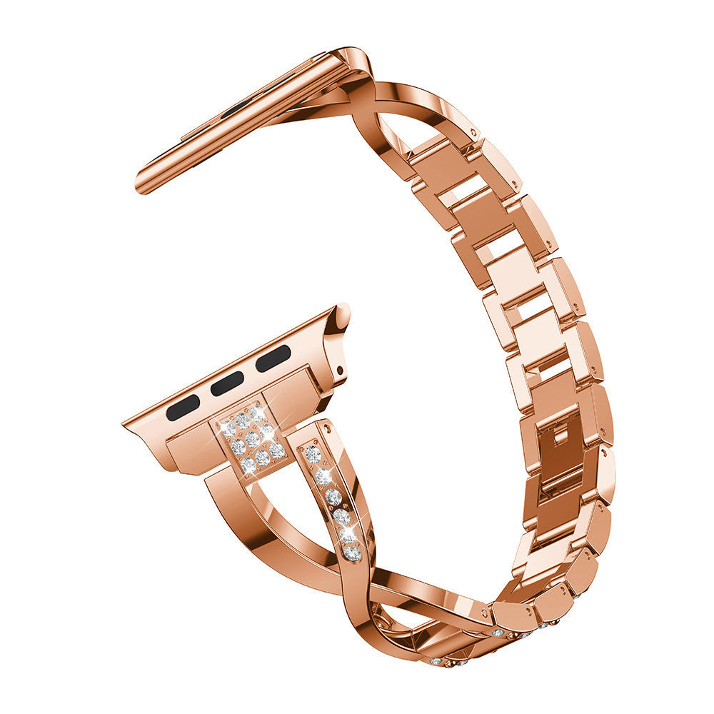 X-shaped Chain Metal Diamond Watch Band 12578ef1 b1fc 4e3c 8ef4 5ab1c5718999