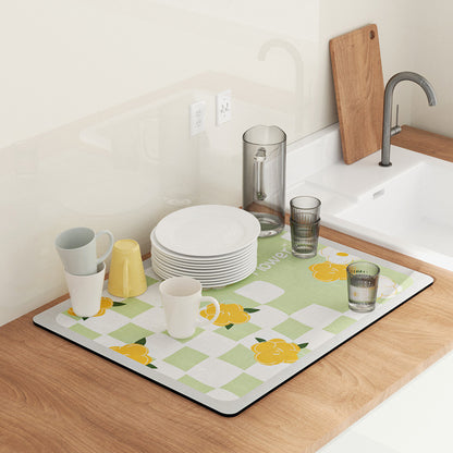 PU Leather Kitchen Countertop Draining Bar Table Insulation Bowl Plate Pot Absorbent Bathroom Mat 125aea79 17fa 46ac 9f43 58b