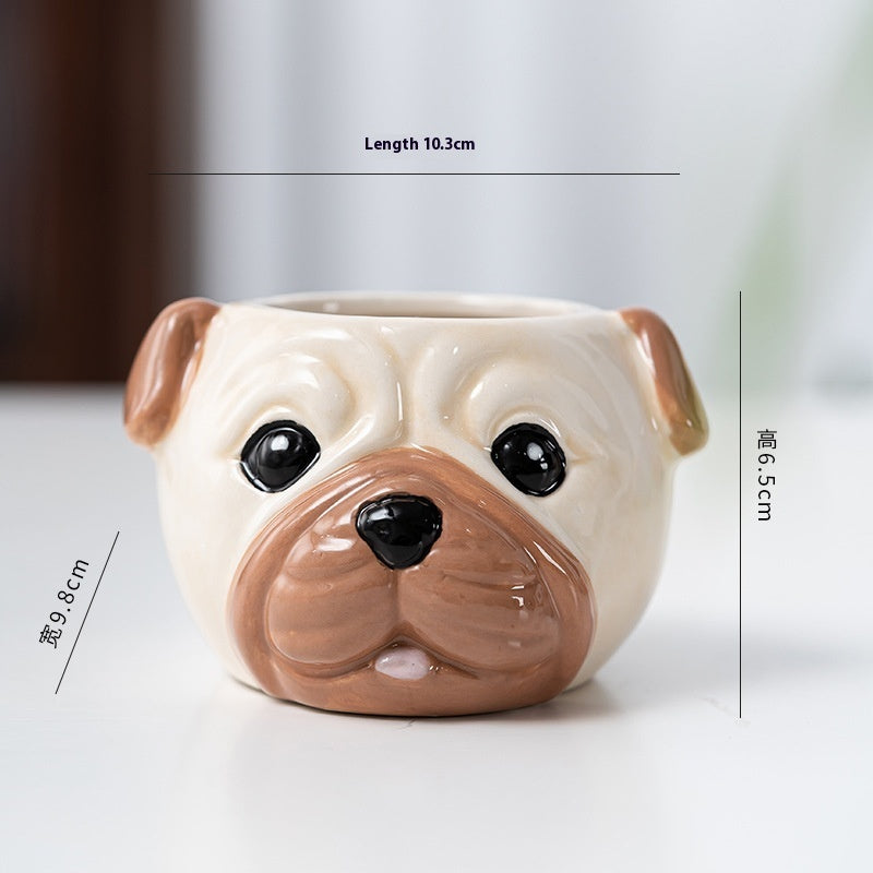Ceramic Cartoon Animal Flowerpot Home Gardening 12605cf8 c373 4c50 a19d deafaa3e9d0a trans