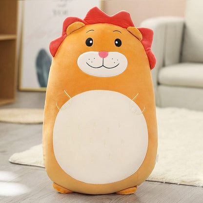 Cartoon cute animal dinosaur pig husky plush pillow cushion 1261252866048
