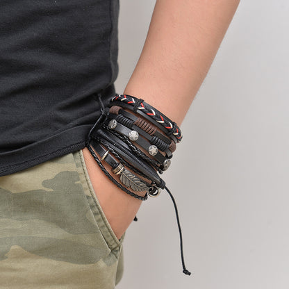 Multilayer Leather Bracelet  For Men 1261926501220