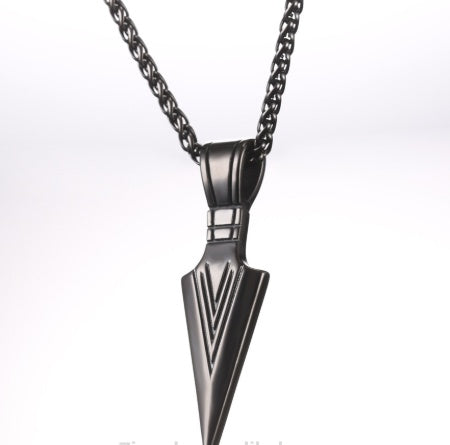 European America jewelry men stainless steel spear necklace with chain 1262038183450