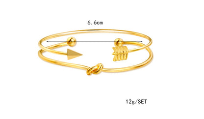 Modyle   Gold Color Crystal Wedding Bracelets Set CZ Stone Heart Bracelets Bangles For Woman 1266356246102
