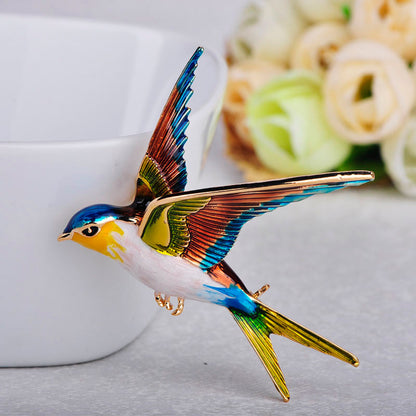 Dual-purpose bird brooch dripping pin 12664913042992