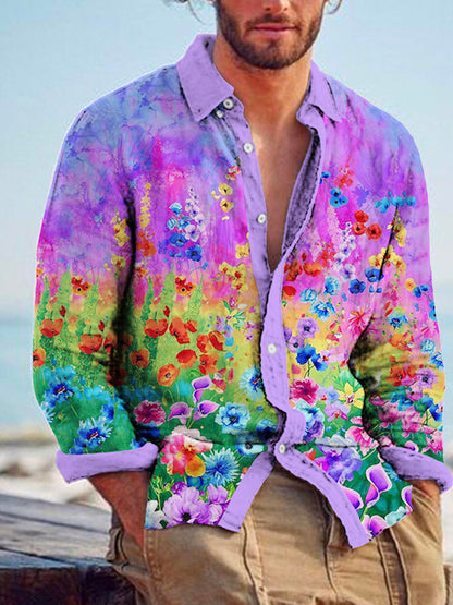 Color Matching Bamboo Linen Printed Men's Shirt 12678111 a9f2 4ce7 aa50 27b574f671a3