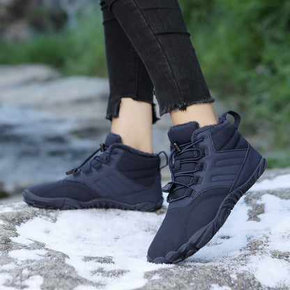 Snow Boots Couple Fleece-lined Waterproof Outdoor Cotton-padded Shoes Non-slip Winter Cotton Boots 126b08e3 1d6e 4c18 b705 d9
