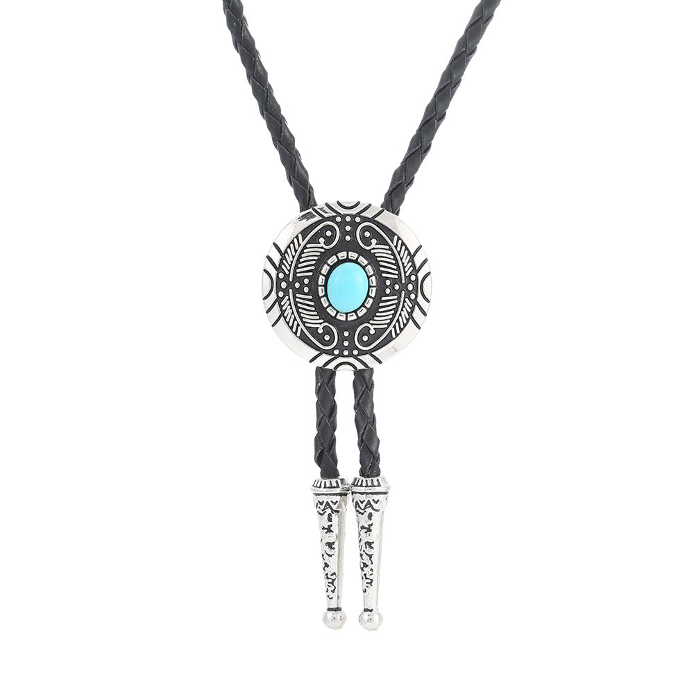 Handmade Turquoise Zinc Alloy Tie Bow Tie Sweater Chain 12722218923 755417740
