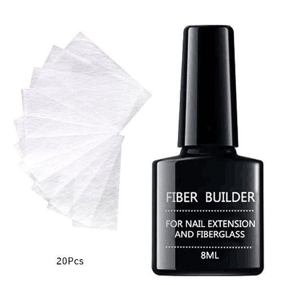 20 Units Silk fiberglass for nail extension UV non-woven silk shape DIY French acrylic fiber building gel manicure accessory - HD Wireless Product #11
