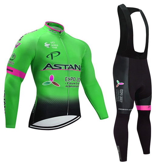 Cycling wear long-sleeved suit thin section plus velvet 1273715472450
