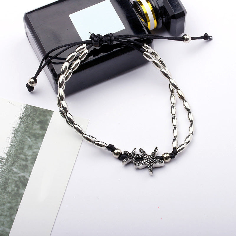Round Starfish Yoga Pendant Anklet 1274772265963