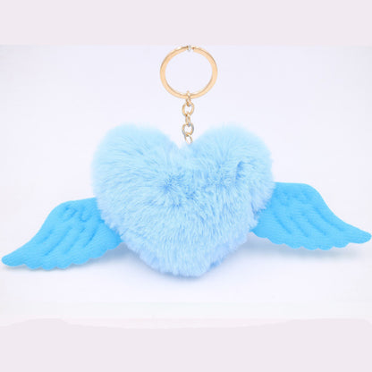 Heart Wool Ball Keychain Pendant 127e4aa7 7be8 4c80 b389 8f39c874bc8e