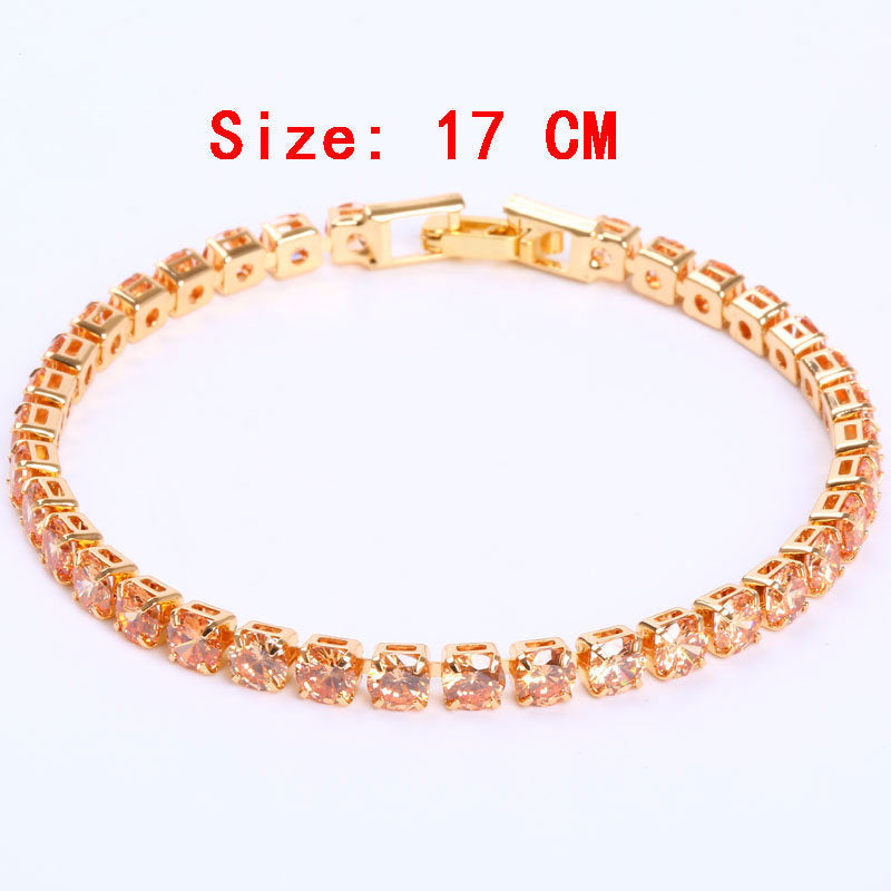 Row drilled zircon bracelet bracelet 128612974945