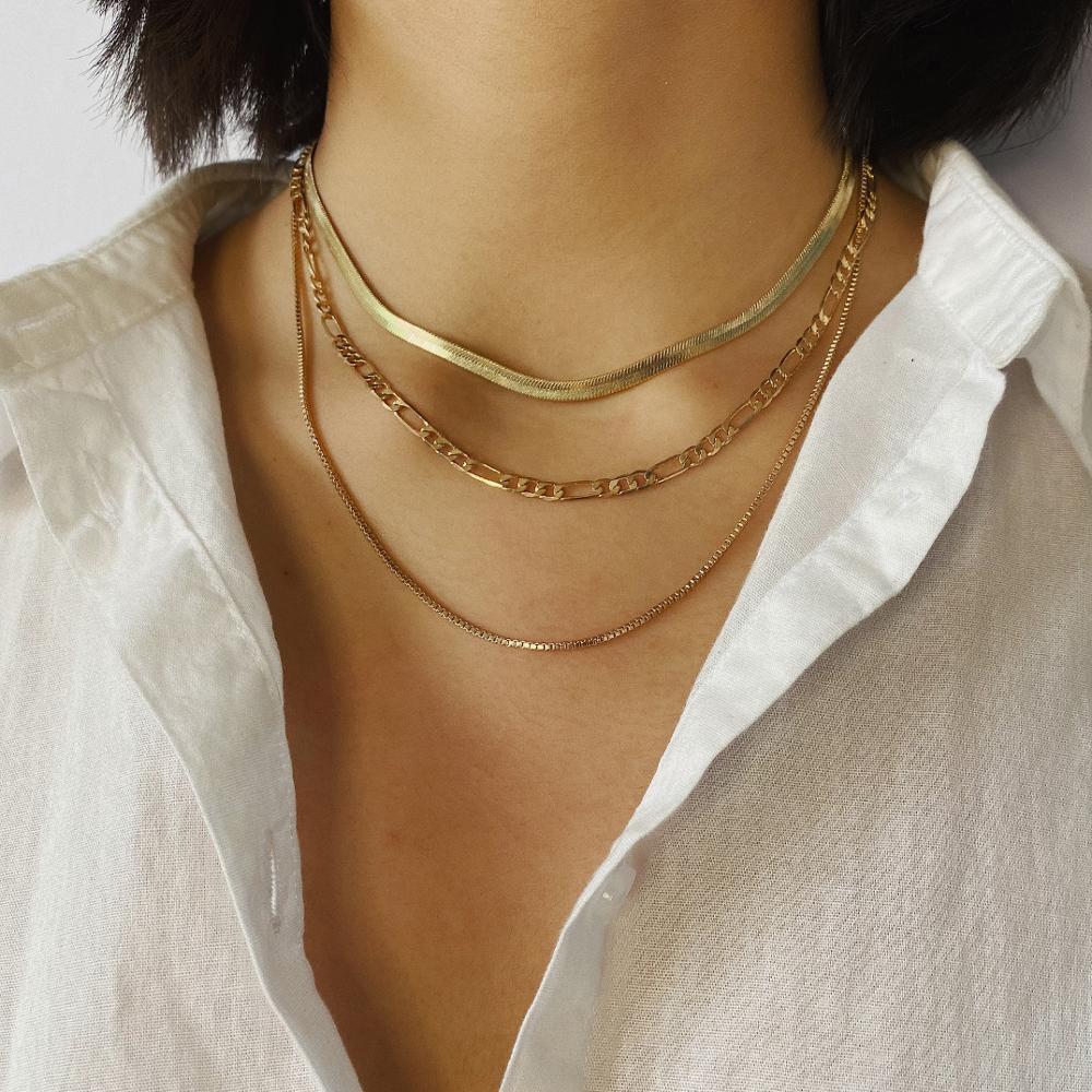 Personalized multi layer snake bone chain 1288011728263