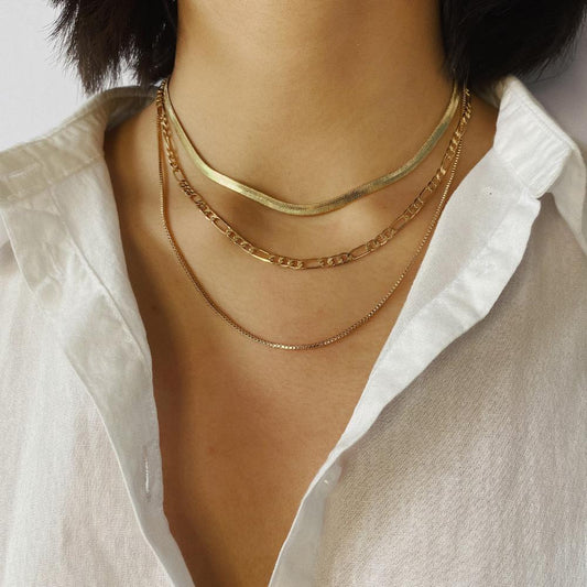 Personalized multi layer snake bone chain 1288011728263