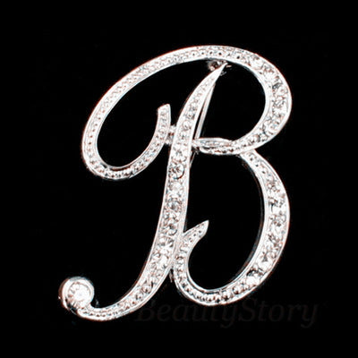 English letter brooch with diamonds 1299237325746