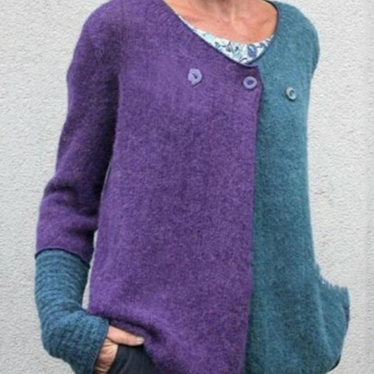 Women's Small Top Contrast Color Casual Knitted Top 12c0e35e 8f3a 4e7c 98f6 c45d9a7f85db