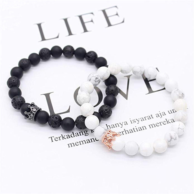 Agate Crown Energy Volcanic Stone Bracelet 12ce7d16 cd6b 403e bd8a b36eecd476dd