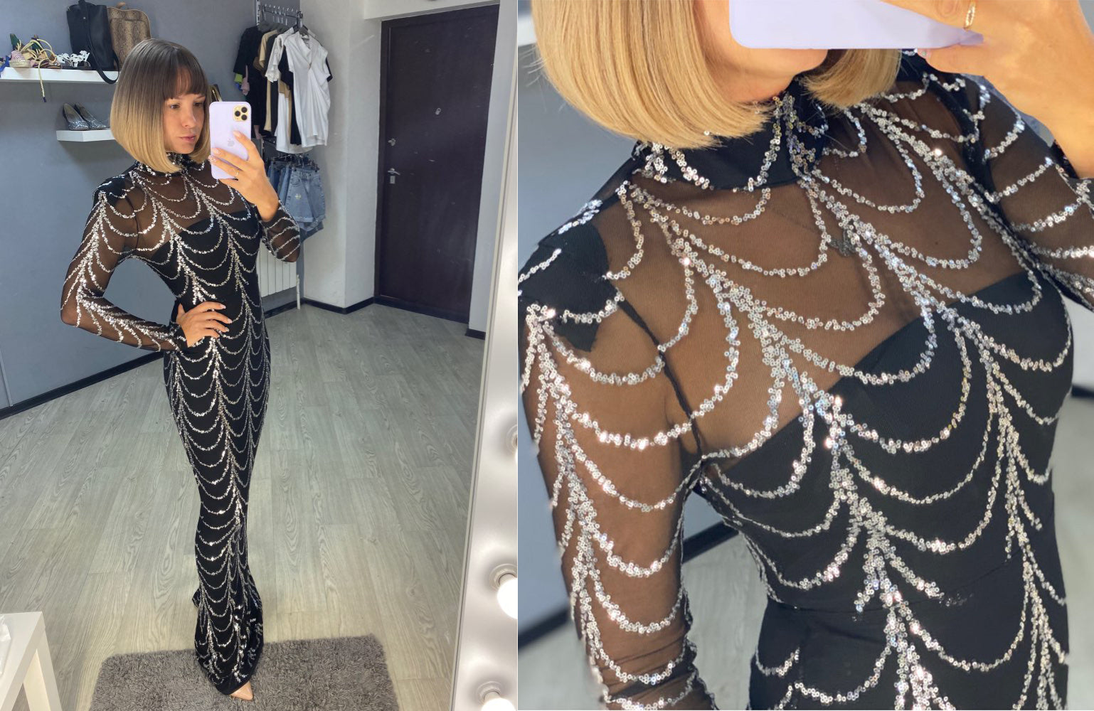 Sequins Women Maxi Dresses Long Sleeve Female Party Dresses 12d8f7fa 0d4e 4574 984f 2a51e3a7266e