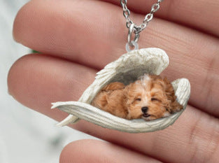New Unique Dogs And Cats Sleeping Angel Pendant Car Key Ring 12ecd33e b003 456f 9191 00926c9a5569