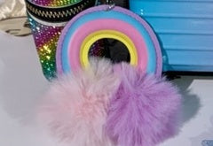 Woven Rainbow A Little Cloud Fur Ball Car Key Ring 12ff9e16 2935 42d5 a891 3d4060e07913