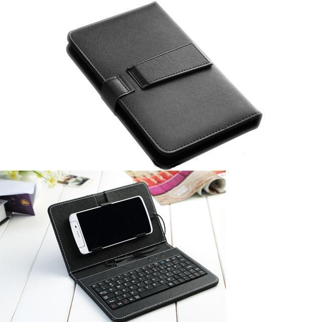 Ultra-Thin Mobile Phone Bluetooth Keyboard Leather Case 130277677856
