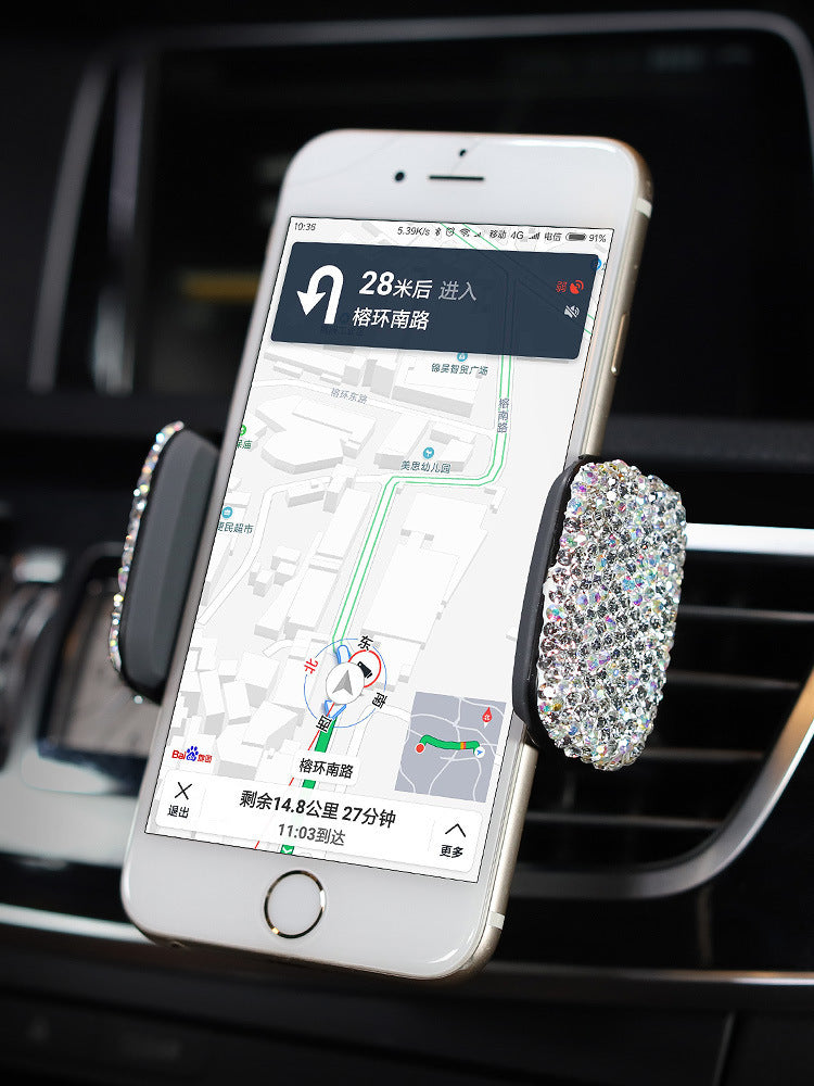 Crystal Rhinestones Phone Holder - 图片 2