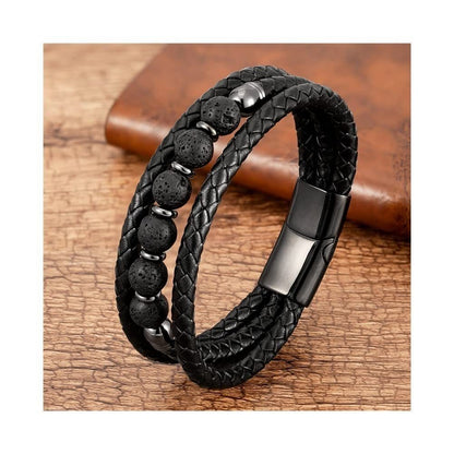 New Men's Three-layer Leather Bracelet 130907b2 a9fe 4444 90a3 79921a03b574