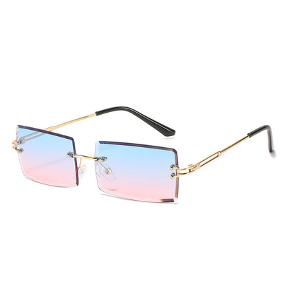 Fashion New Rimless Cut Edge Square Sunglasses 1314146556263