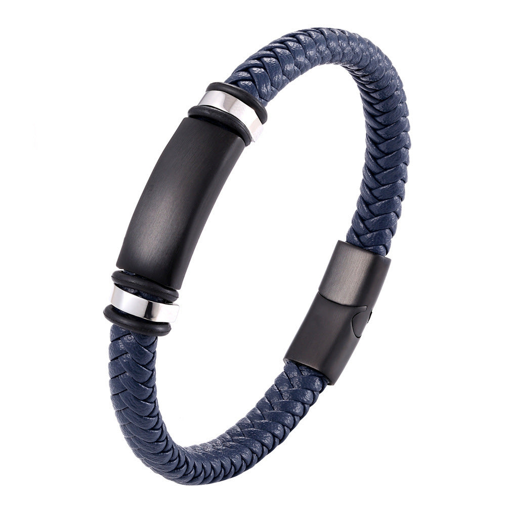 Men's multi-layer braided leather bracelet 1314590059772