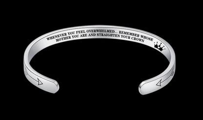 Mantra Bracelet With Quotes Stainless Steel Cuff Inspirational Jewelry Graduation Gift 1322325295871