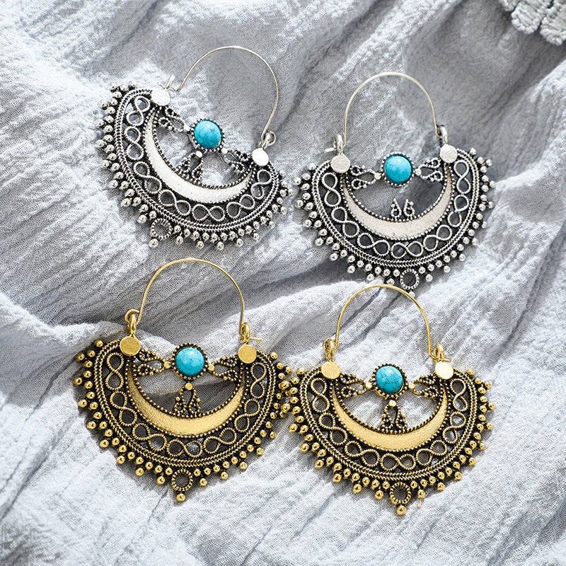 Geometric hollow semicircle turquoise 1326913027637