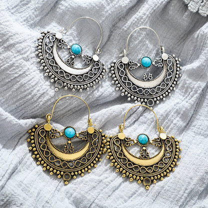 Geometric hollow semicircle turquoise 1326913027637