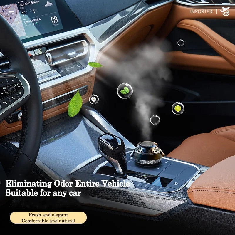 Portable Kinetic Car Air Freshener Solar Powered Double Ring Rotating Air Cleaner Perfume Fragrance Diffuser 132bf8f0 e315 49