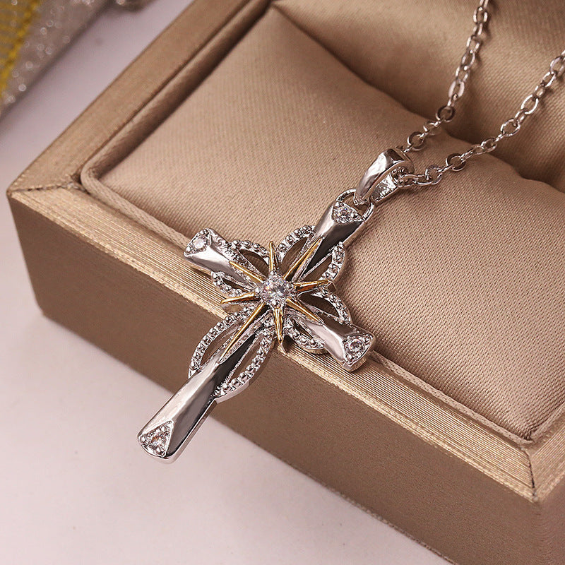 Octagonal star cross pendant 1332317999288