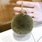 Imitated lazy rabbit fur ball car keychain pendant 1333342812336