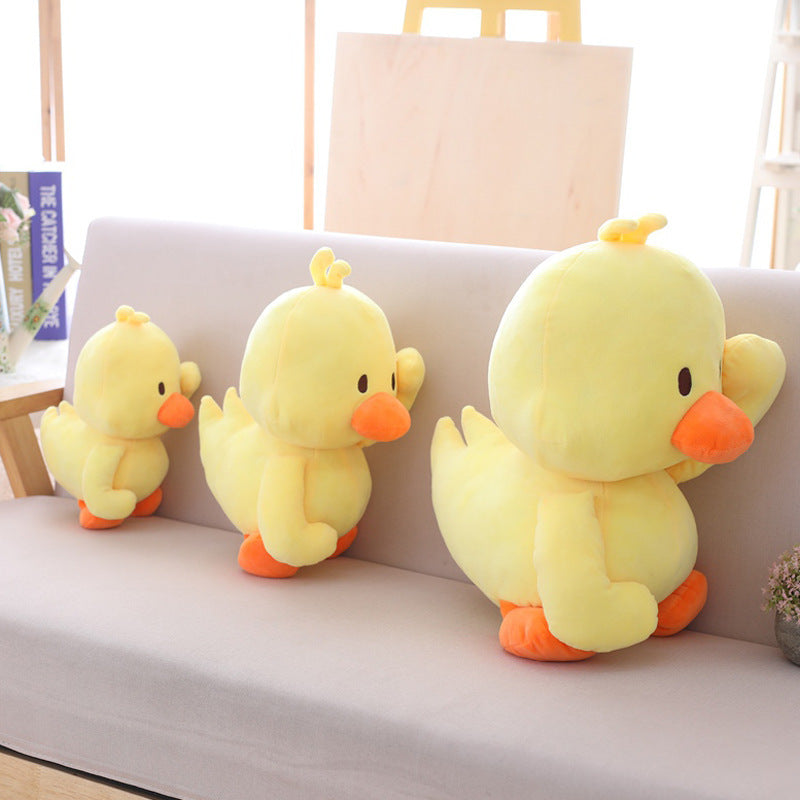 Little yellow duck figurine dancing expression small yellow duck plush toy 1335456953532