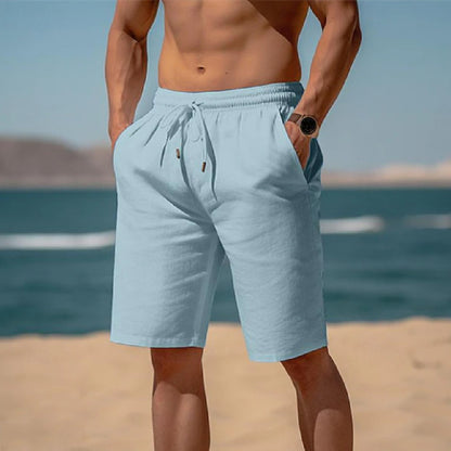 Summer Drawstring Shorts Elastic Waist Straight Pants Beach Breathable Shorts For Men Clothing 133685f7 e1b0 417b b53a b55fa8