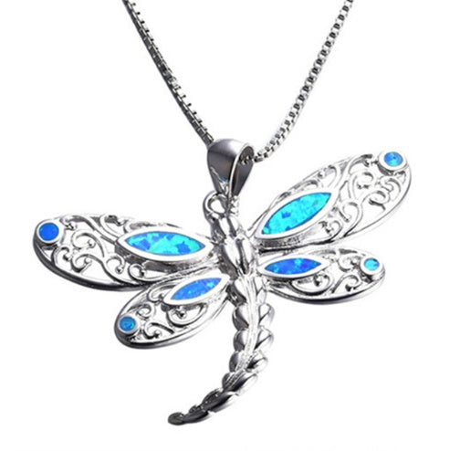Fashion silver filled blue opal sea turtle pendant necklace for women female Animal wedding ocean beach jewelry gift 13374804